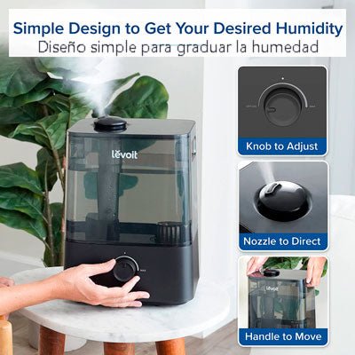 Humidificador con perilla de graduacion de aire 