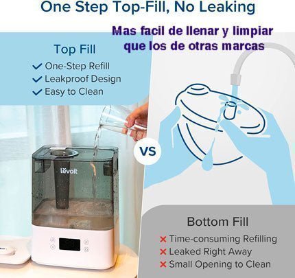 Humidificador de aire Levoit 6 Lts | Crea un Entorno Saludable en Casa - Humidificadores de aire