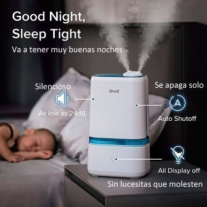 Vas a tener muy buienas noches con un aire humidificado y este aparato se apaga solo