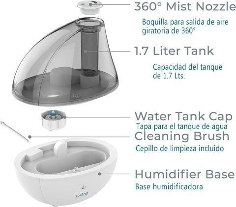 Humidificador de aire ultrasónico MistAire | 🛒| Respira mejor - Humidificadores de aire