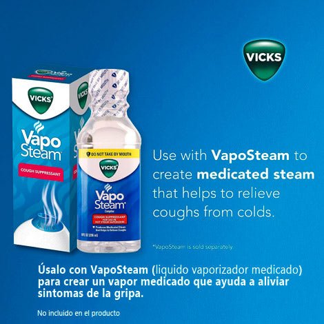 Uselo con VapoSteam (Liquido especial de Vick) para combatir sintomas de la gripa